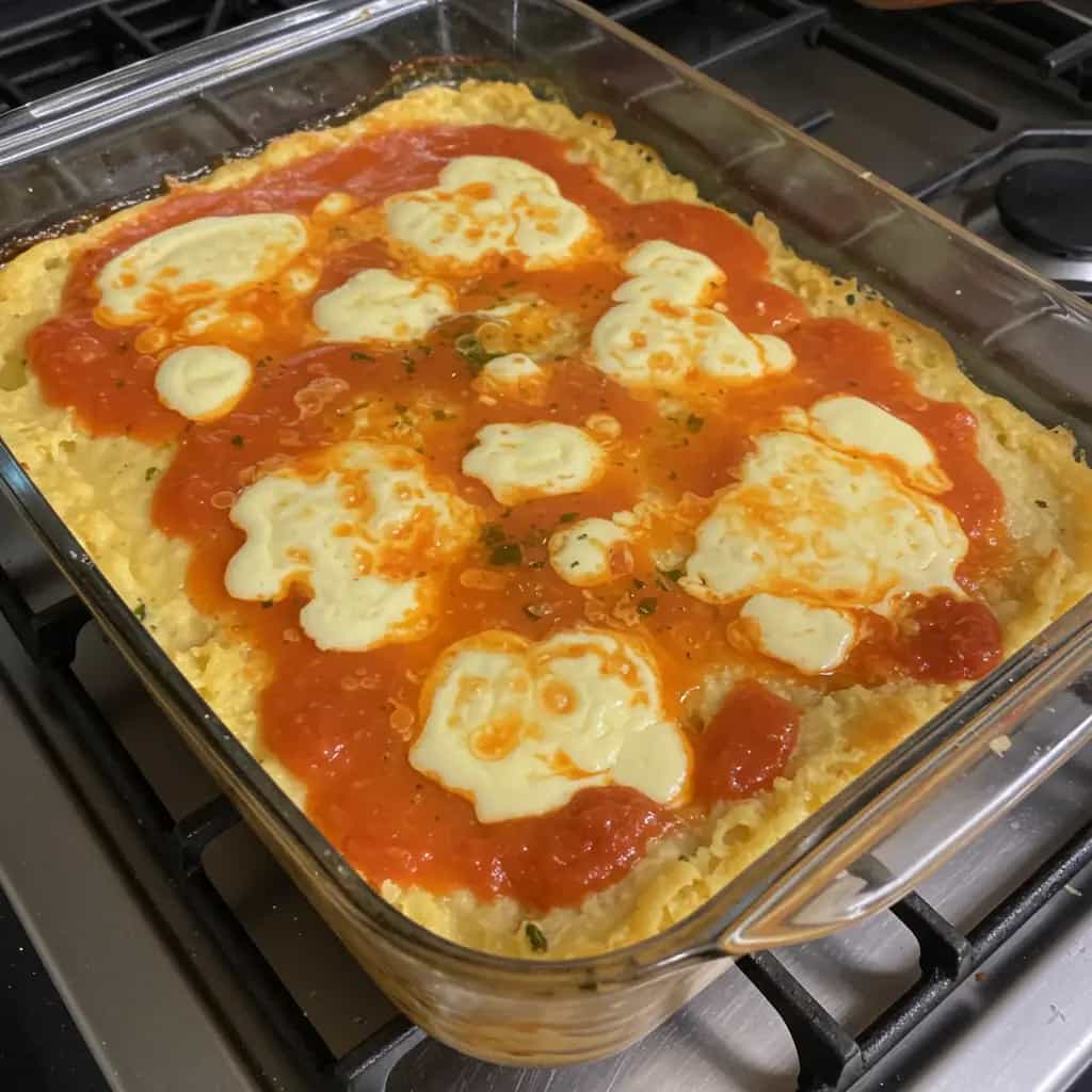 Trilha ao Molho de Camarão com Provolone Gratinado