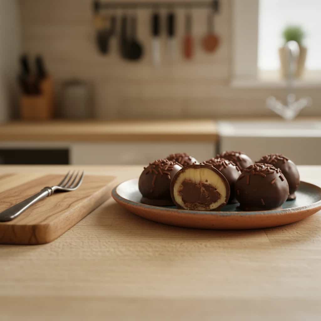 Trufas Brasileiras de Brigadeiro com Chocolate Branco