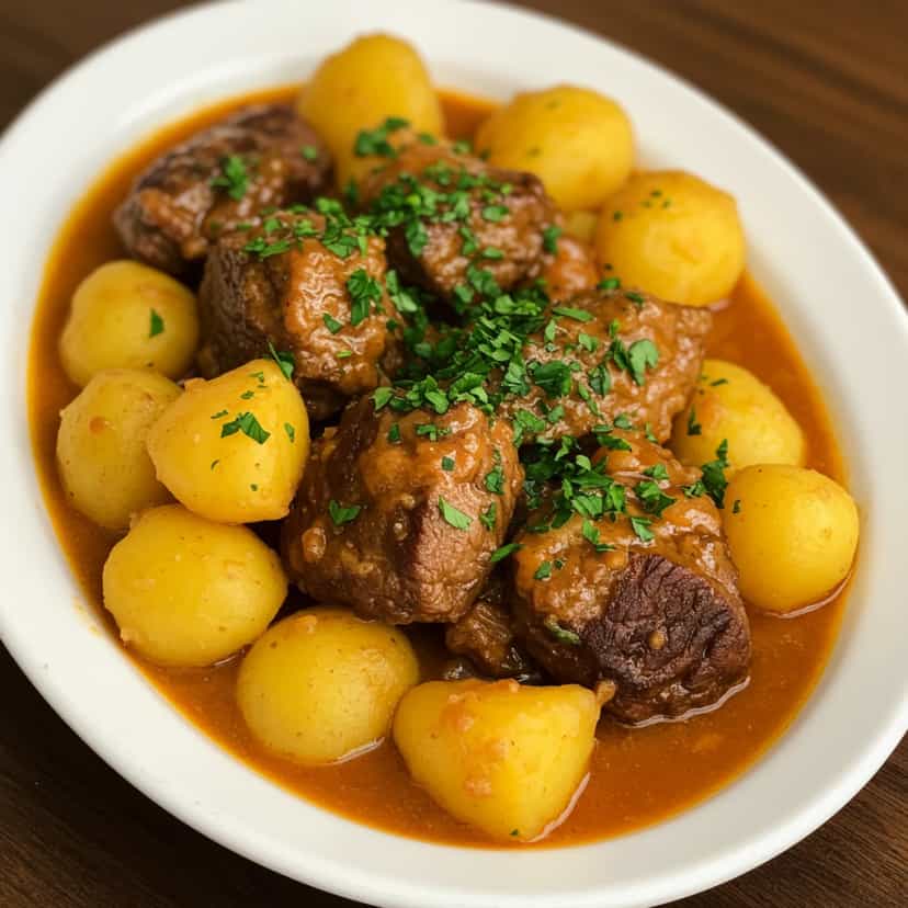 Foto deliciosa de Vaca Atolada do Queidinho pronta para servir - Pratos Brasileiros Icônicos