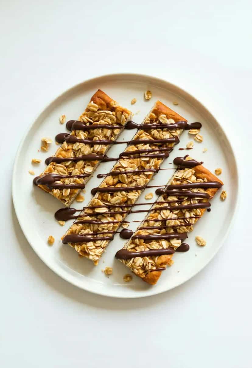 Foto deliciosa de Barras de Granola Vegana com Manteiga de Amendoim pronta para servir - Bolachas & Cookies