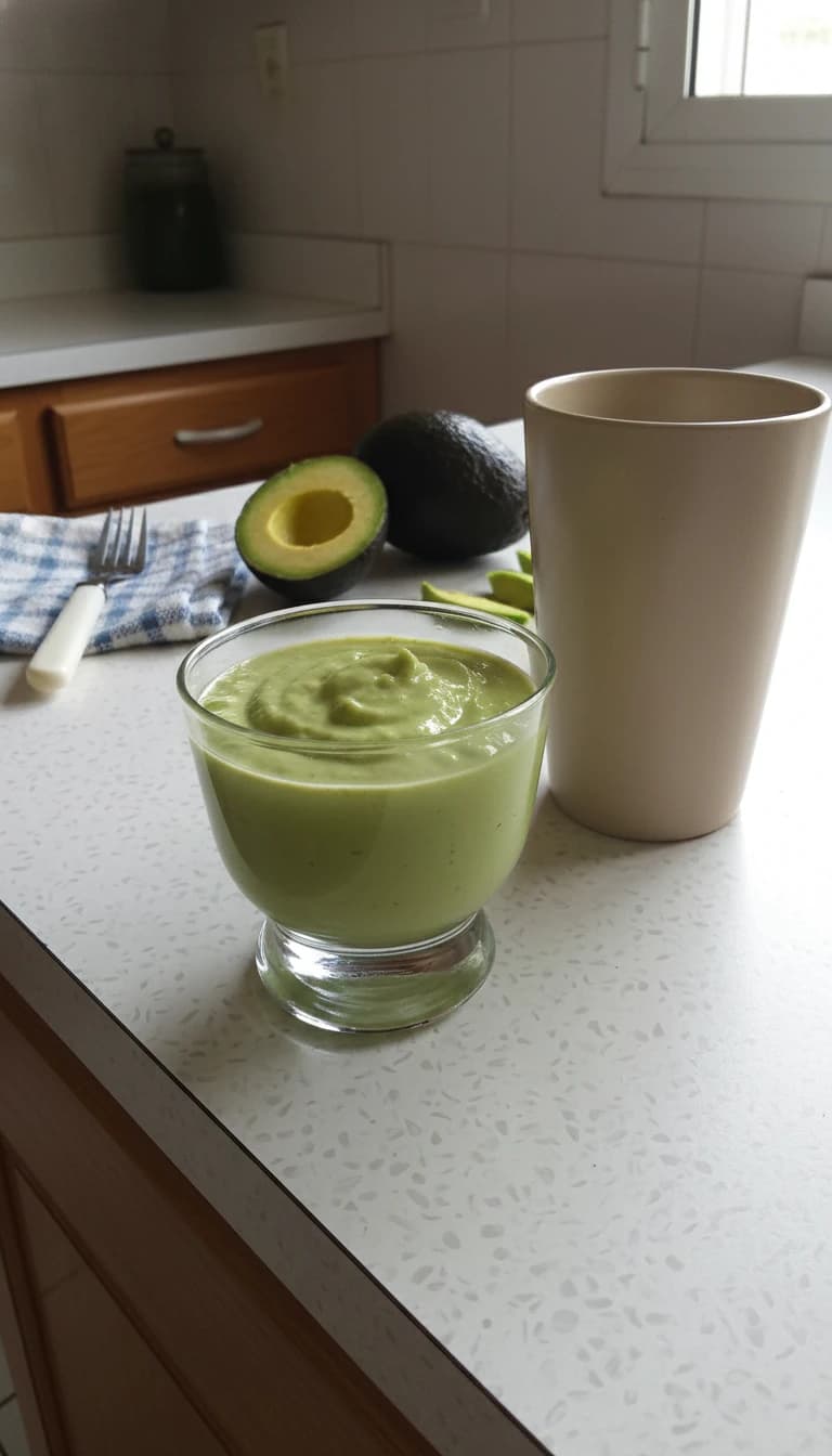 Vitamina Cremosa de Abacate com Hortelã