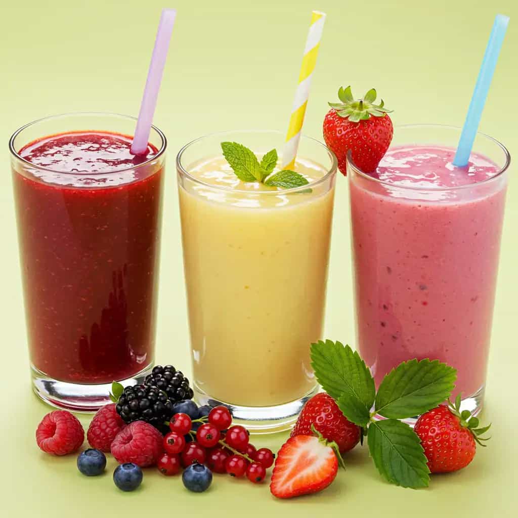 Vitamina Cremosa de Iogurte com Frutas Tropicais