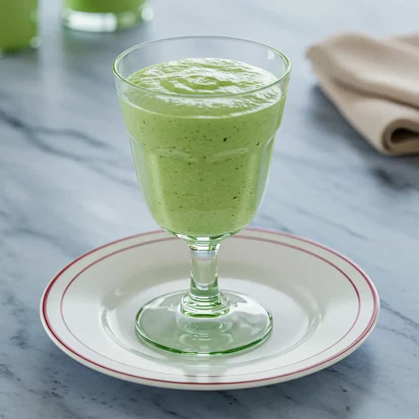 Foto deliciosa de Vitamina Cremosa de Mamão e Abacate pronta para servir - Sucos & Smoothies