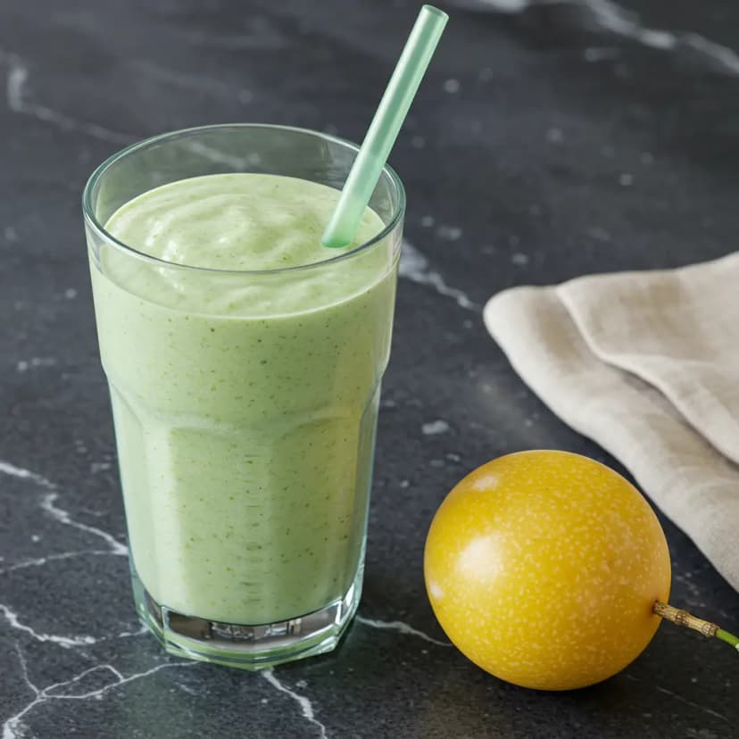 Vitamina Refrescante de Maracujá com Sorvete