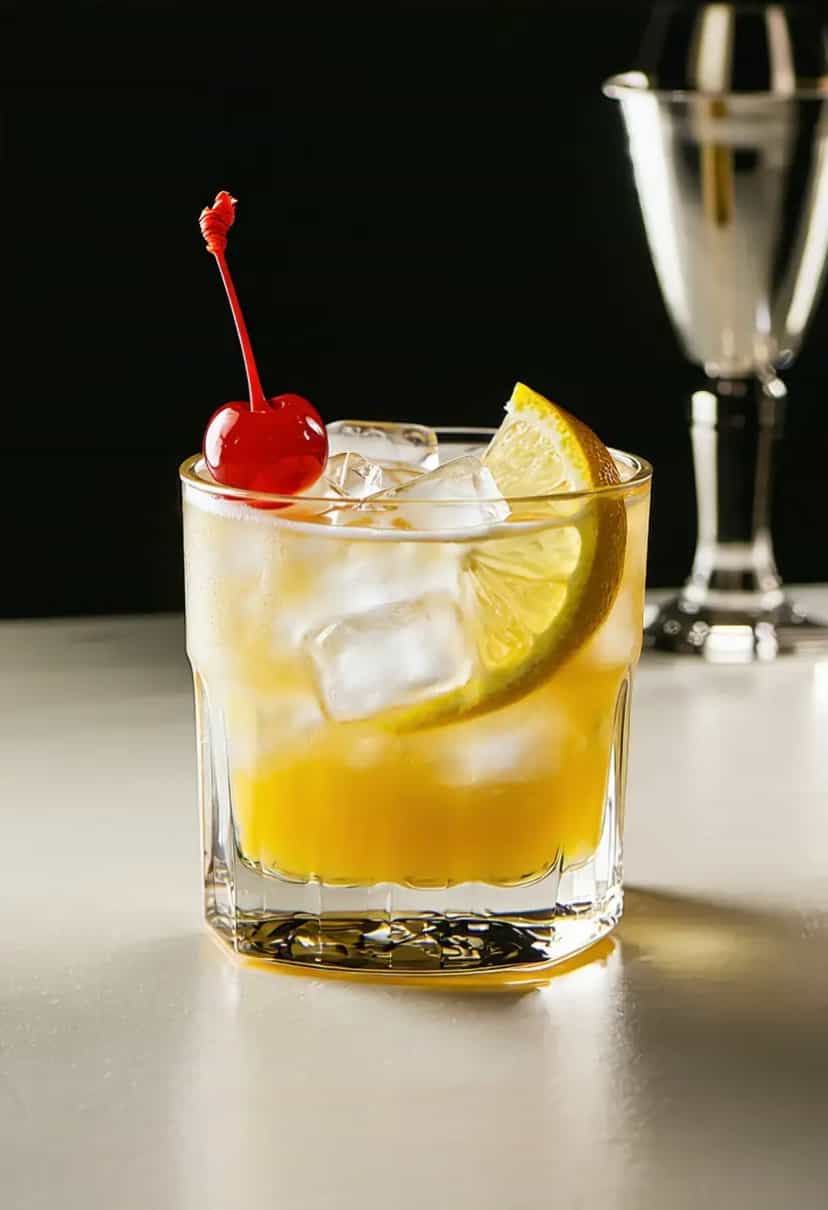 Foto deliciosa de Whiskey Sour pronta para servir - Coquetéis
