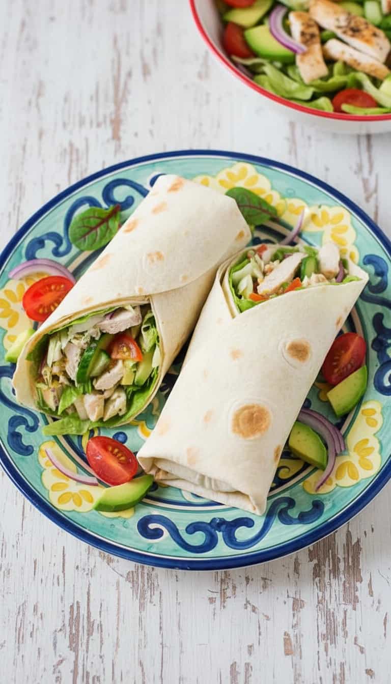 Wrap Crocante de Frango com Maçã e Nozes