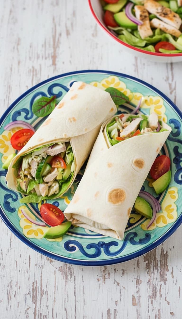 Wrap Crocante de Frango com Maçã e Nozes