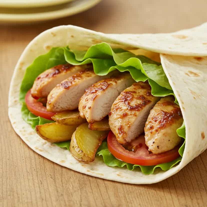 Foto deliciosa de Wrap de Frango Defumado com Cream Cheese: Receita Fácil e Deliciosa pronta para servir - Outras Receitas