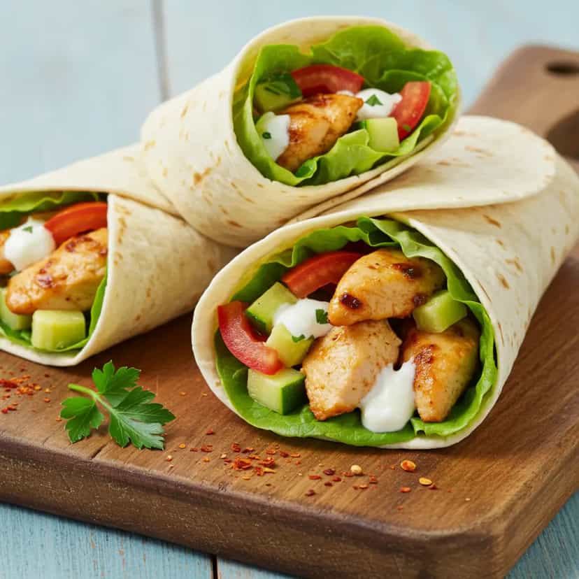 Foto deliciosa de Wrap de Frango Defumado com Cream Cheese: Receita Fácil e Deliciosa pronta para servir - Salgadinhos