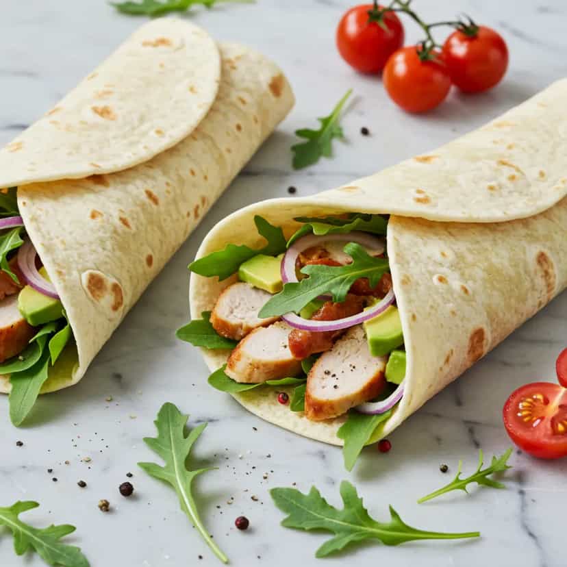 Foto deliciosa de Wrap de Frango Defumado com Cream Cheese: Receita Fácil e Deliciosa pronta para servir - Salgadinhos