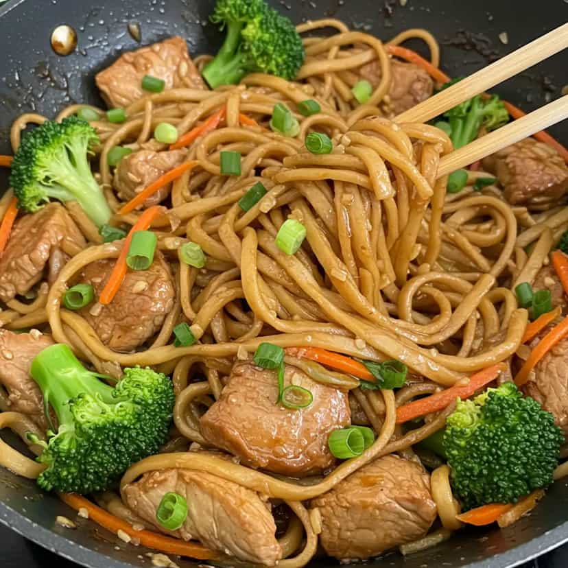 Foto deliciosa de Yakisoba com Macarrão Integral na Wok pronta para servir - Bowls & Noodles