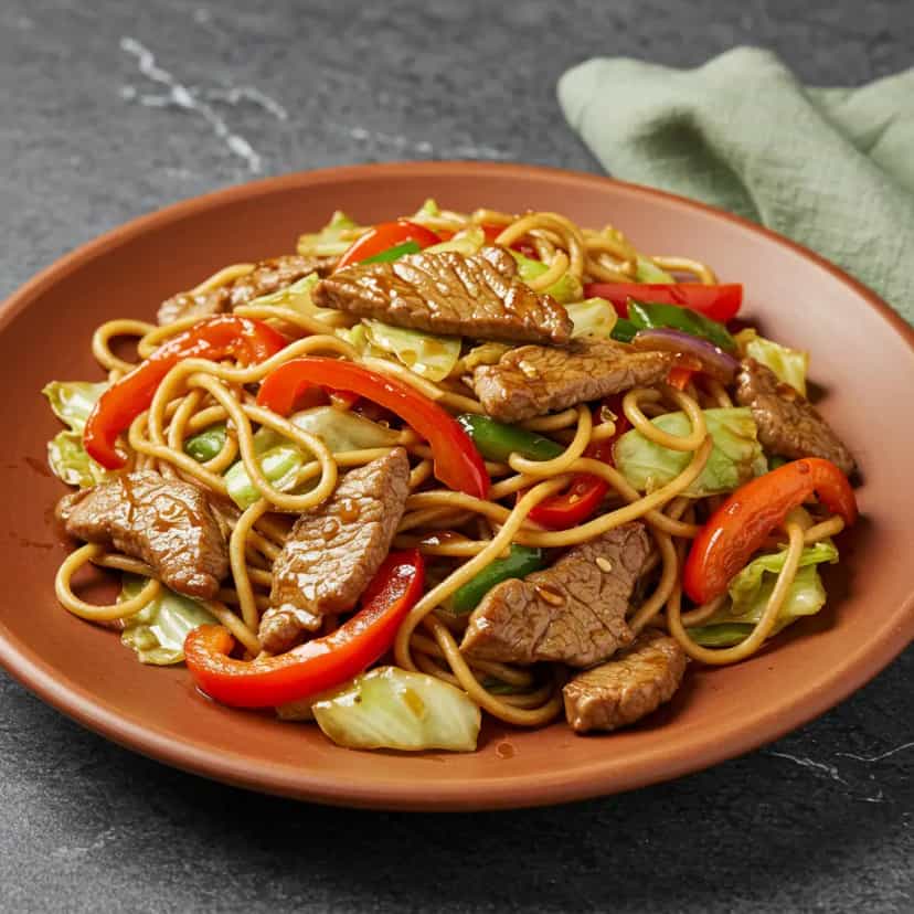 Foto deliciosa de Yakissoba de Contrafilé pronta para servir - Bowls & Noodles