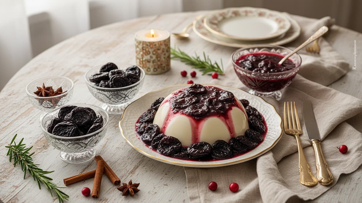 Manjar Branco com Calda de Ameixa: Tradição na Mesa da Ceia