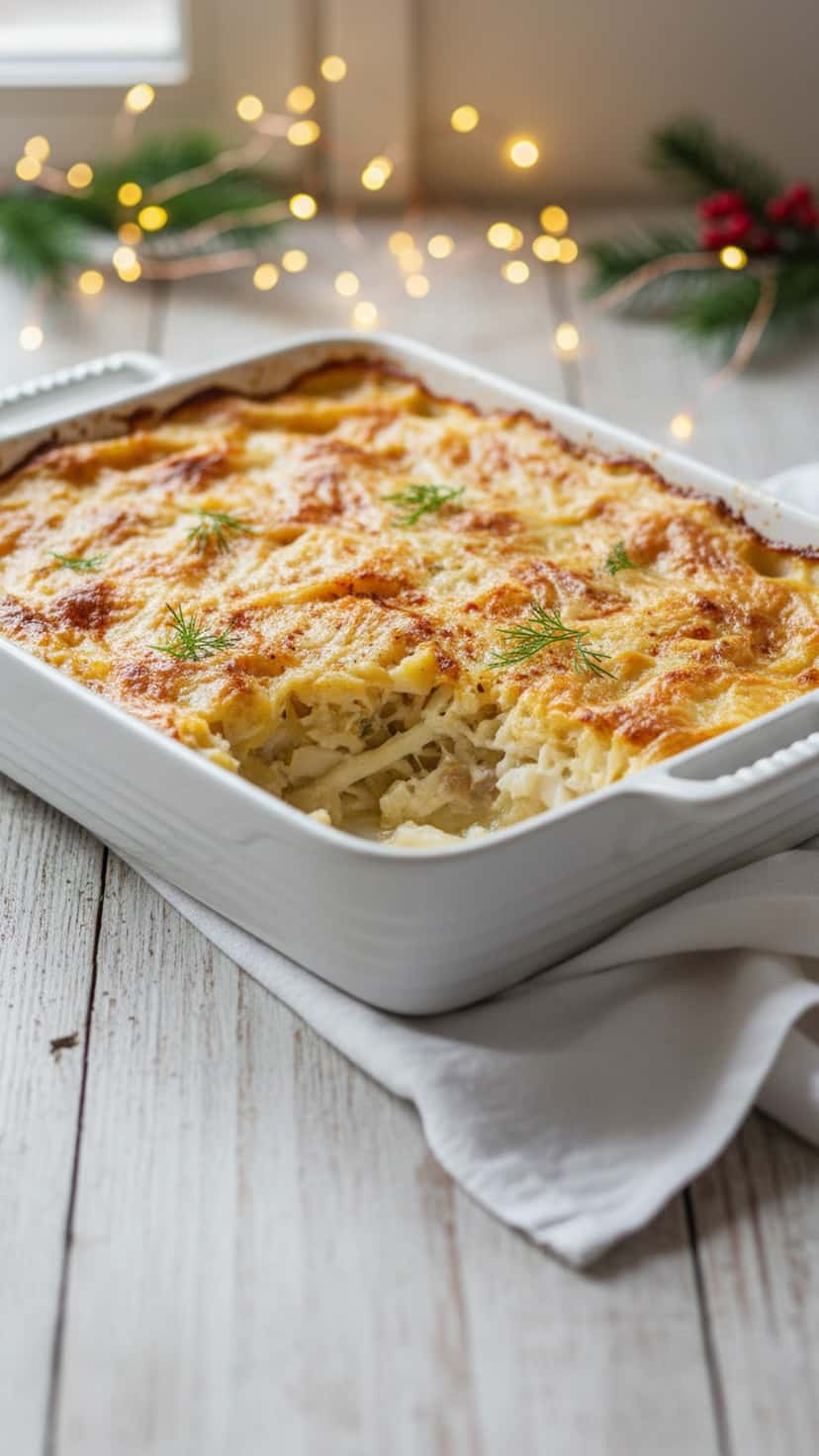 Bacalhau de Natal gratinado: uma opção elegante de prato principal