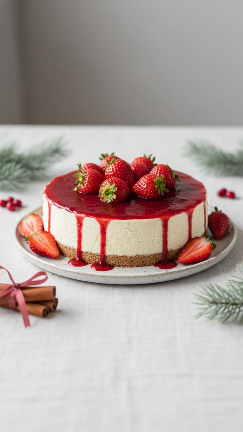 Cheesecake de Morango: Cremoso, Festivo e Irresistível