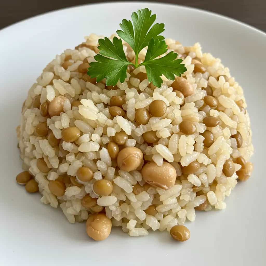 Arroz com lentilha