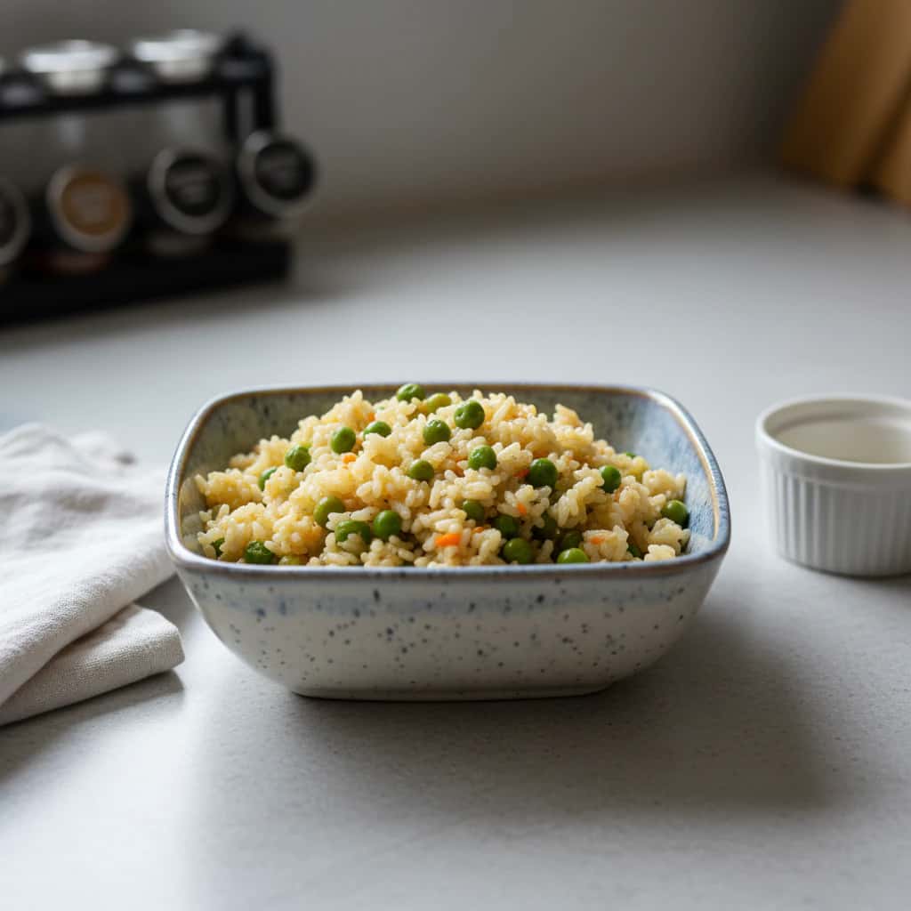 Arroz com Ervilhas e Laranja