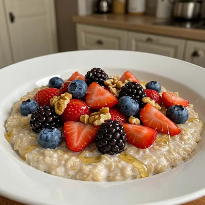 Aveia Cremosa com Frutas: Super Prático!
