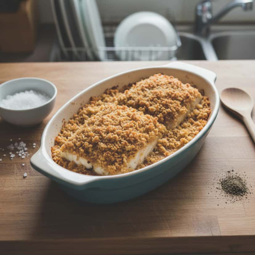 Bacalhau Gratinado com Purê