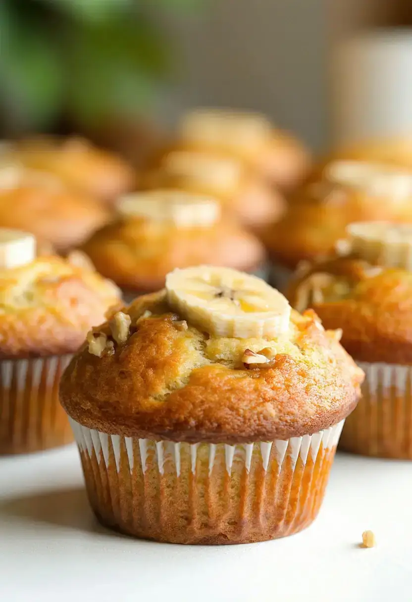 Muffins de Banana com Nozes Deliciosos