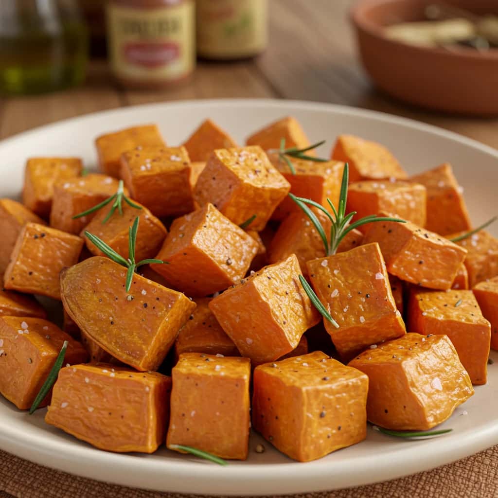 Batata Doce Assada com Alecrim: Deu Super Certo!