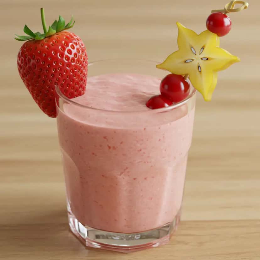 Batida de Morango Perfeita