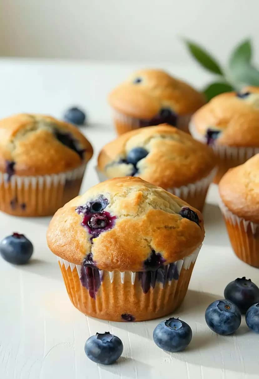 Muffins de Mirtilo Caseiros