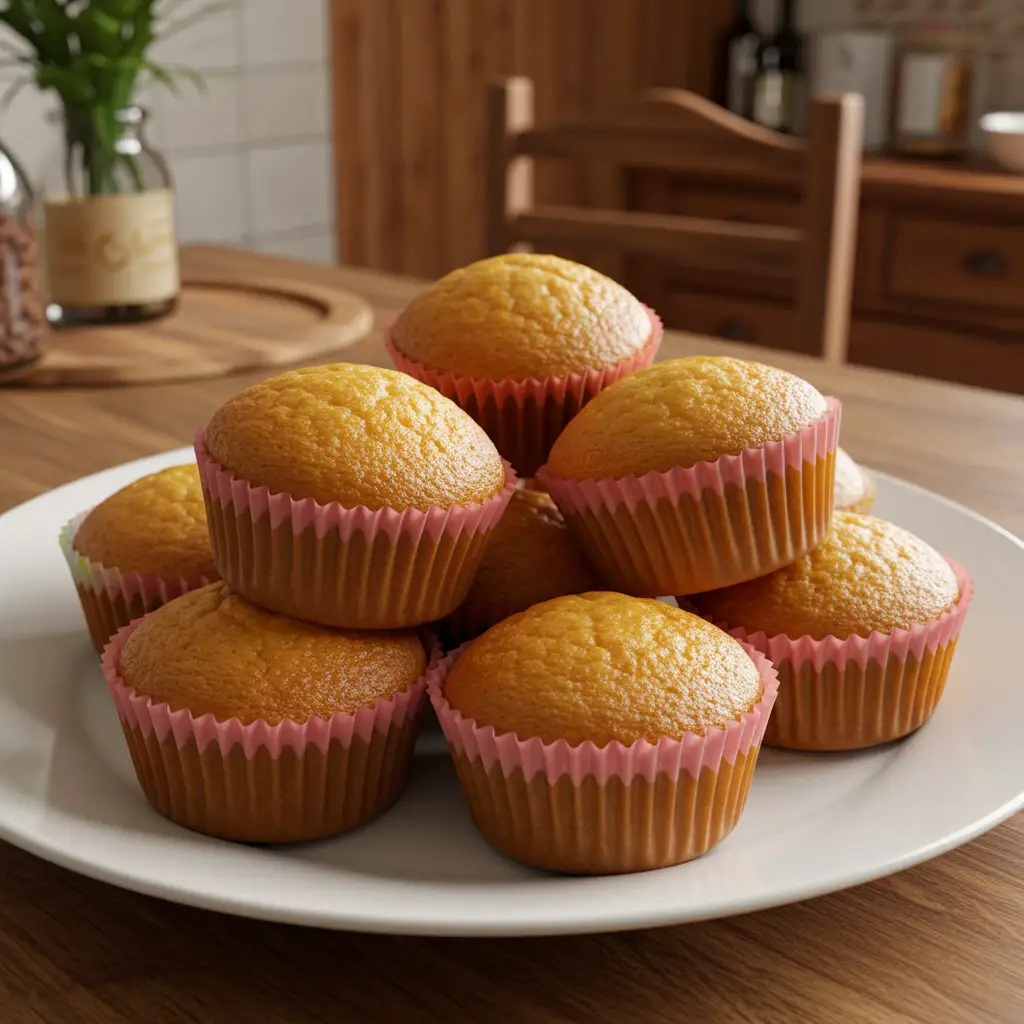 Bolinhos de Proteína de Baunilha Caseiros