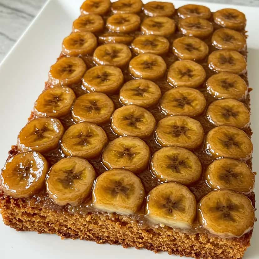 Bolo de Banana Caramelado Delicioso