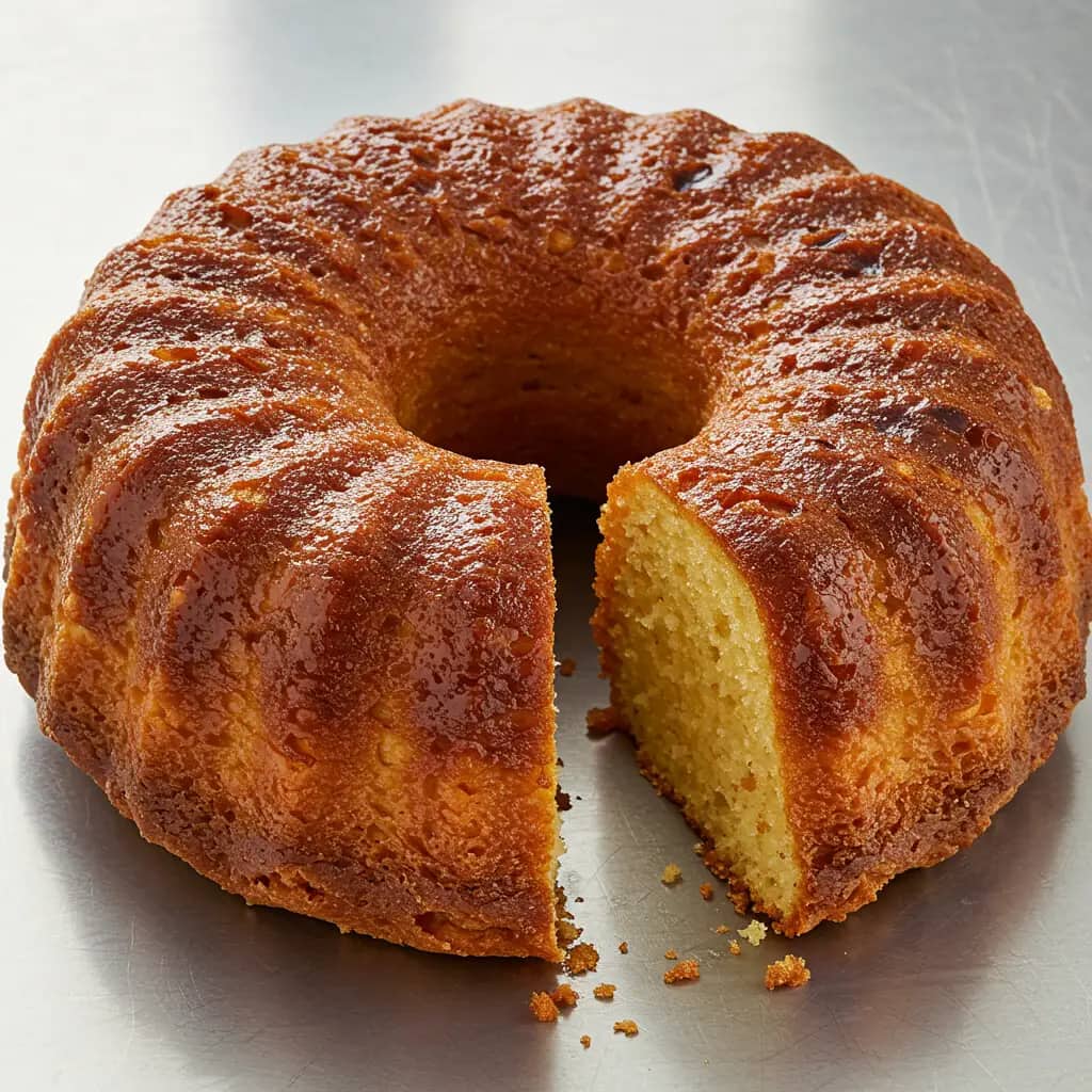 Bolo caramelizado de aipim com coco