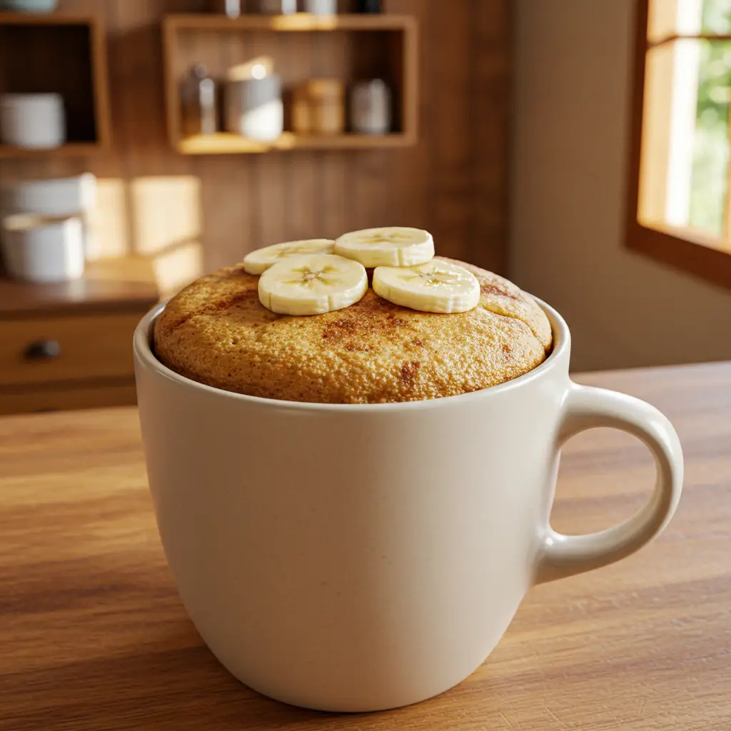 Bolo de Banana Perfeito na Caneca