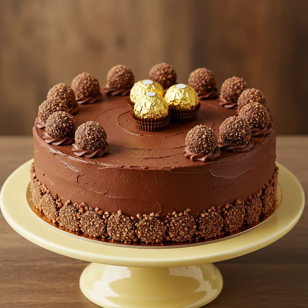 Bolo de Ferrero Rocher com Recheio de Nutella