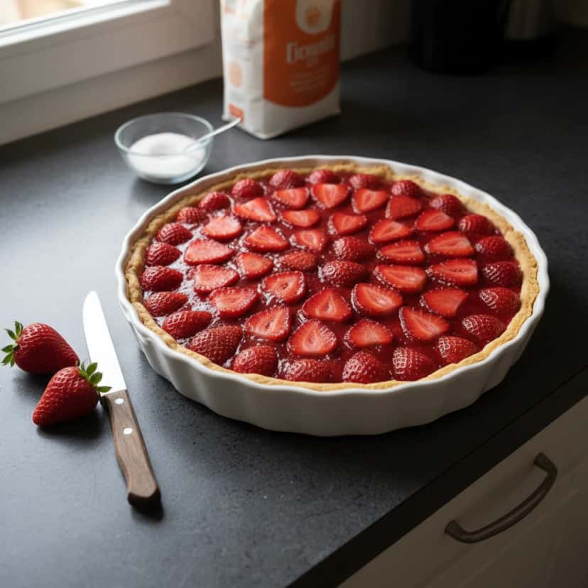 Brigadeirão de Morango 100% Vegetal