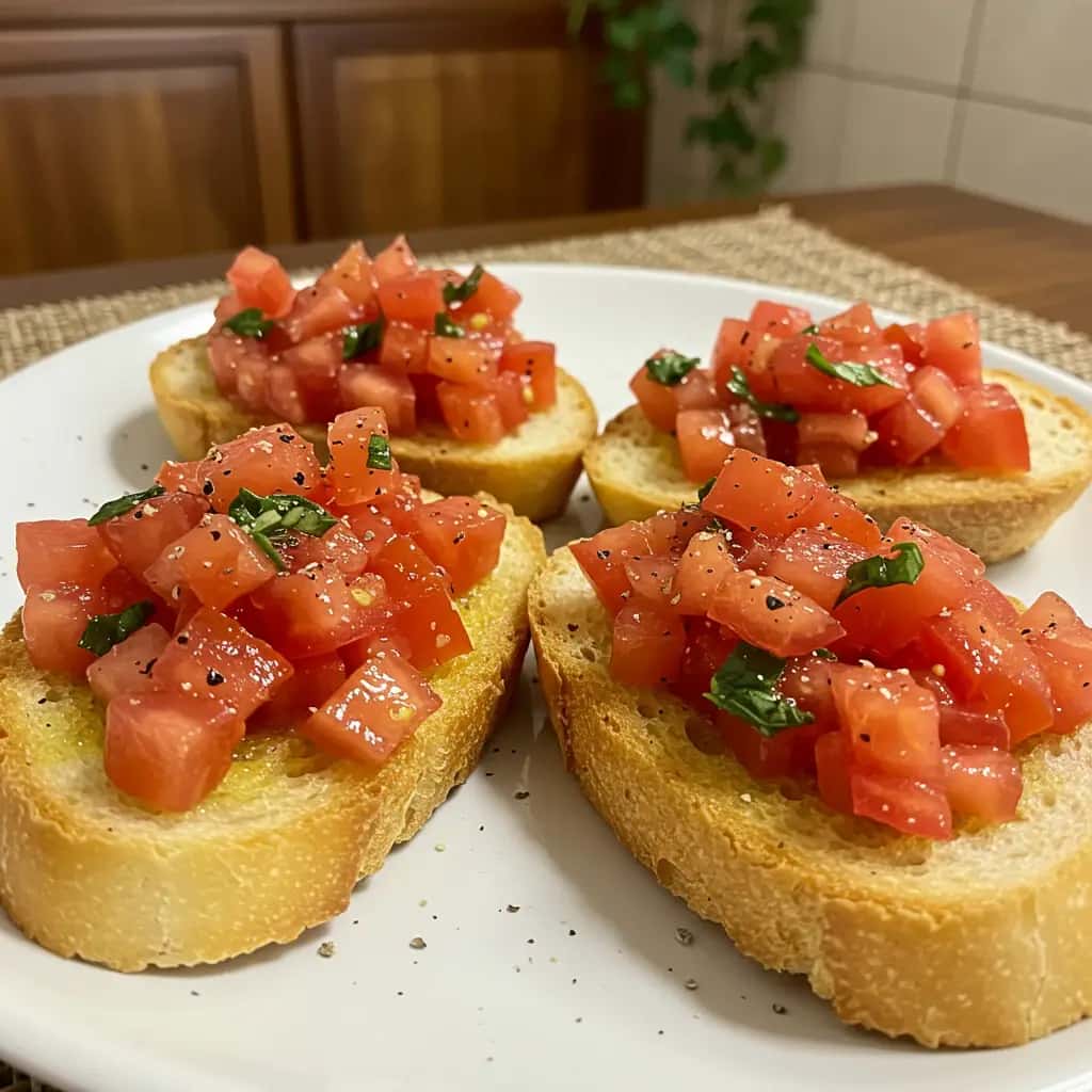 Bruschetta de Tomate Caseira