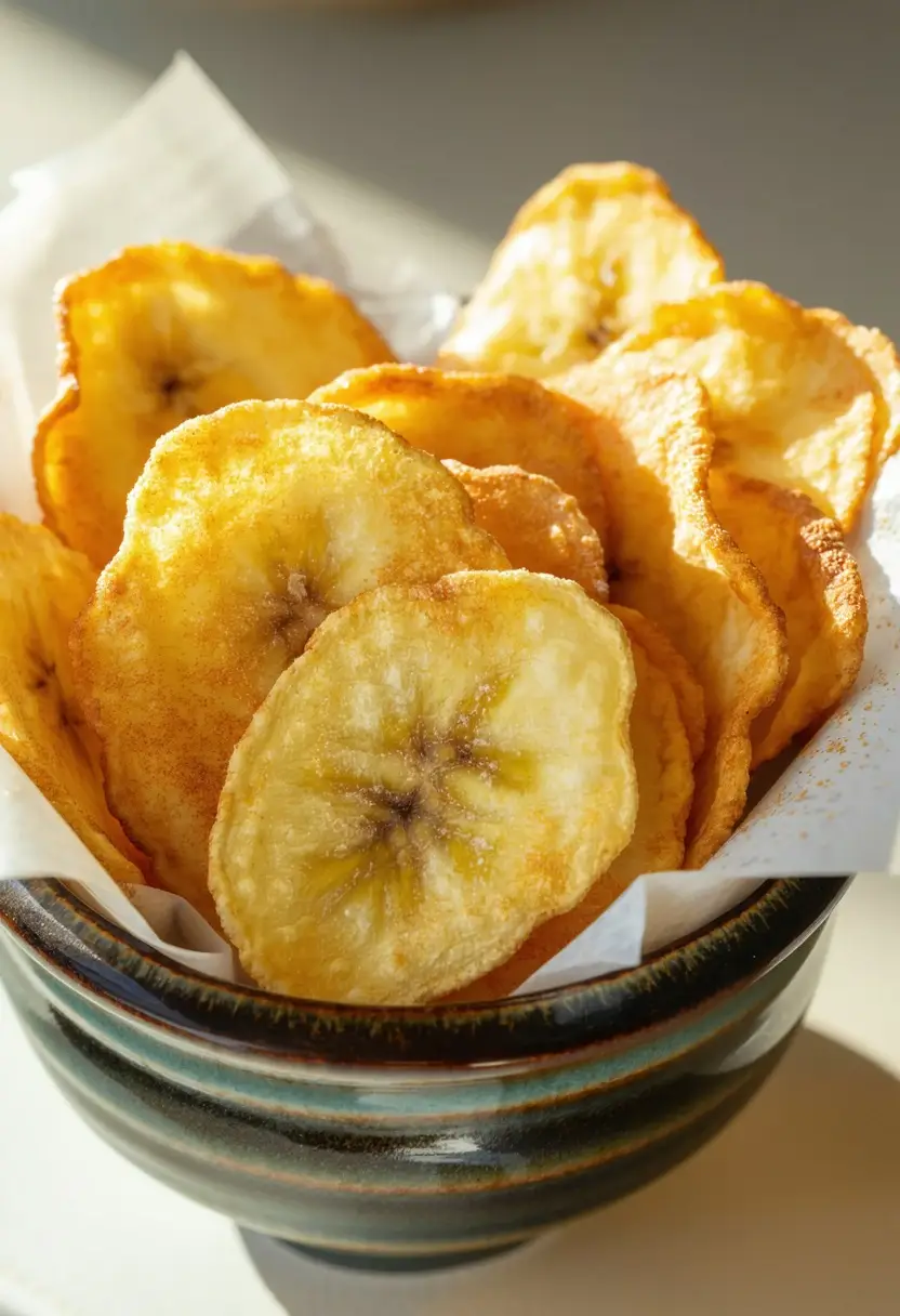 Chips de Banana Caseiros com Leite Ninho