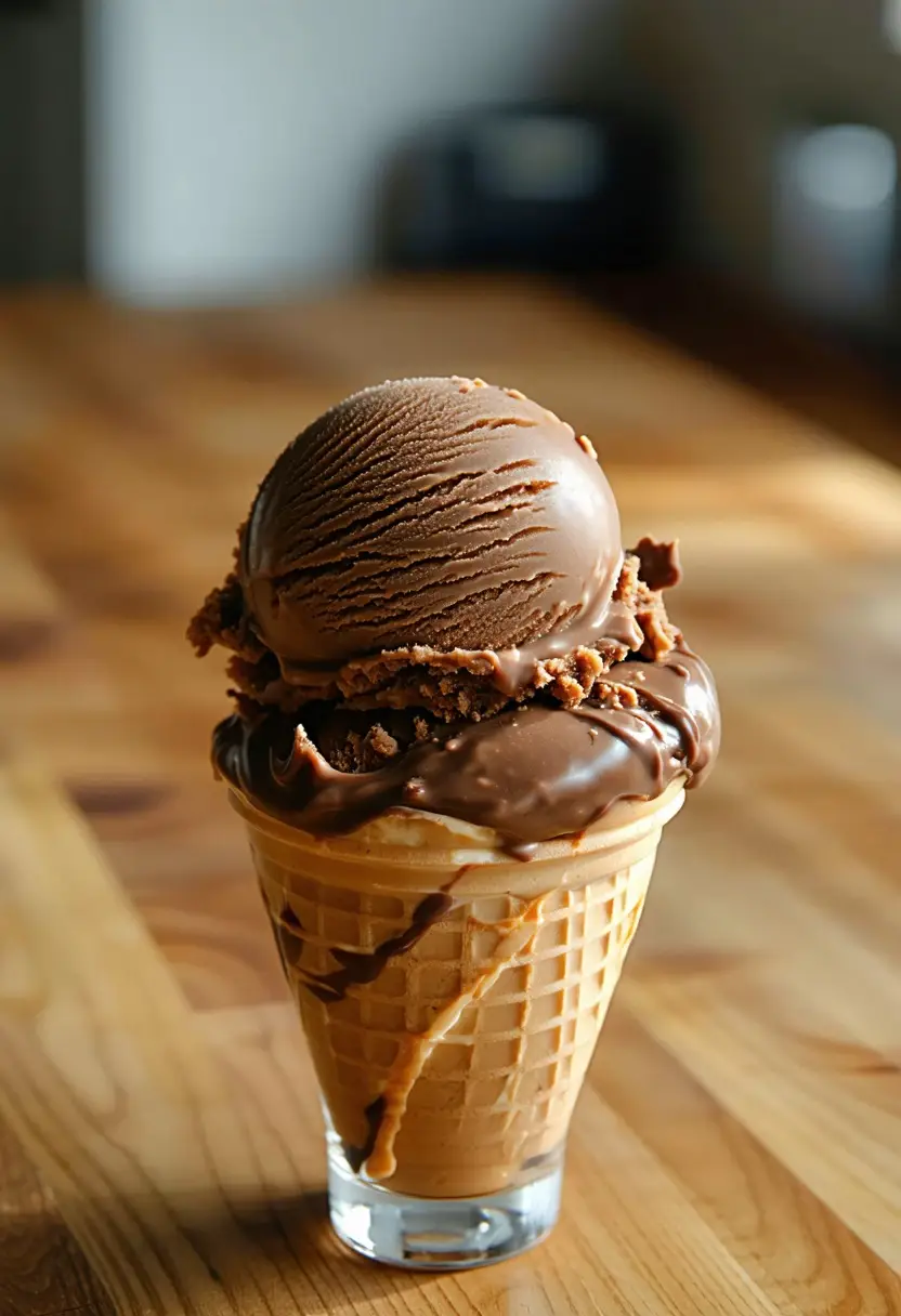 Sorvete de Chocolate Fudge: Super Prático