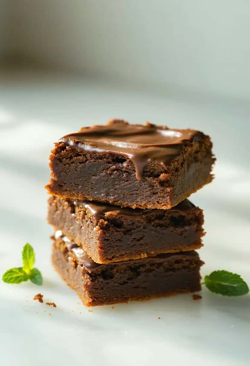 Brownies de Chocolate & Hortelã: Equilíbrio Perfeito
