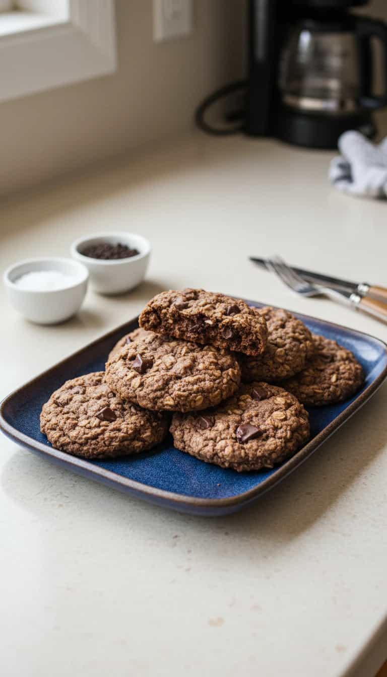 Cookies Caseiros de Chocolate com Granola e Castanha-de-Caju