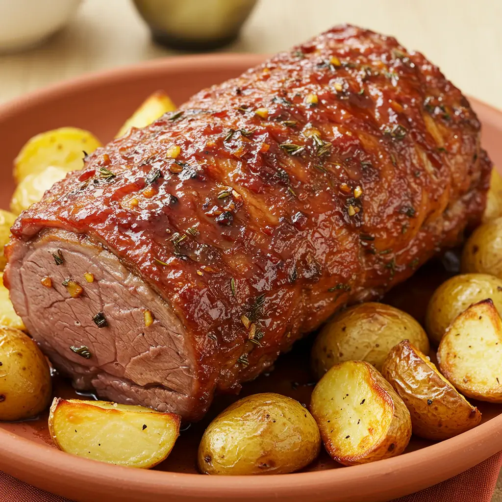 Costelinha Suína Assada com Batatas