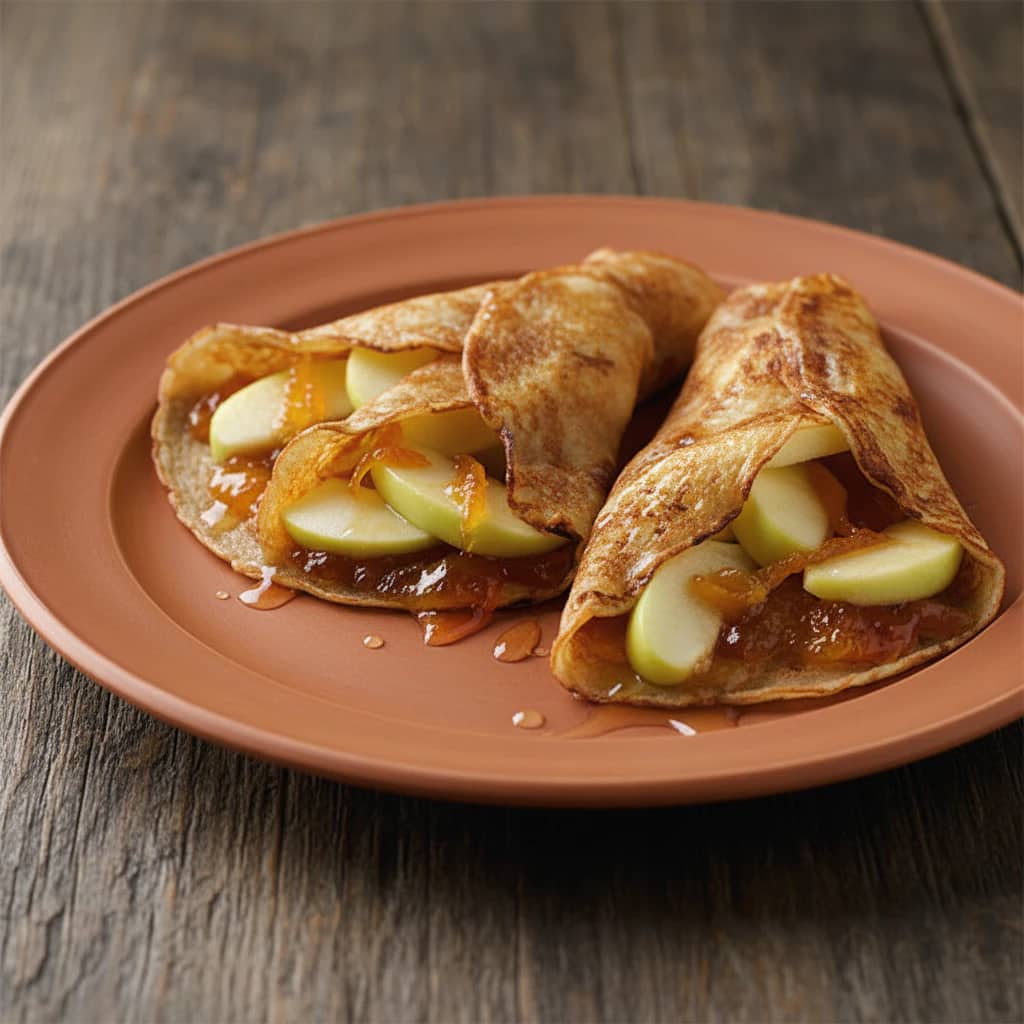 Crepes Light de Maçã com Canela
