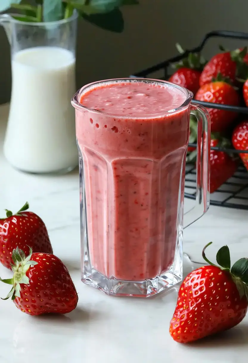 Smoothie de Morango & Banana: 100% Vegetal