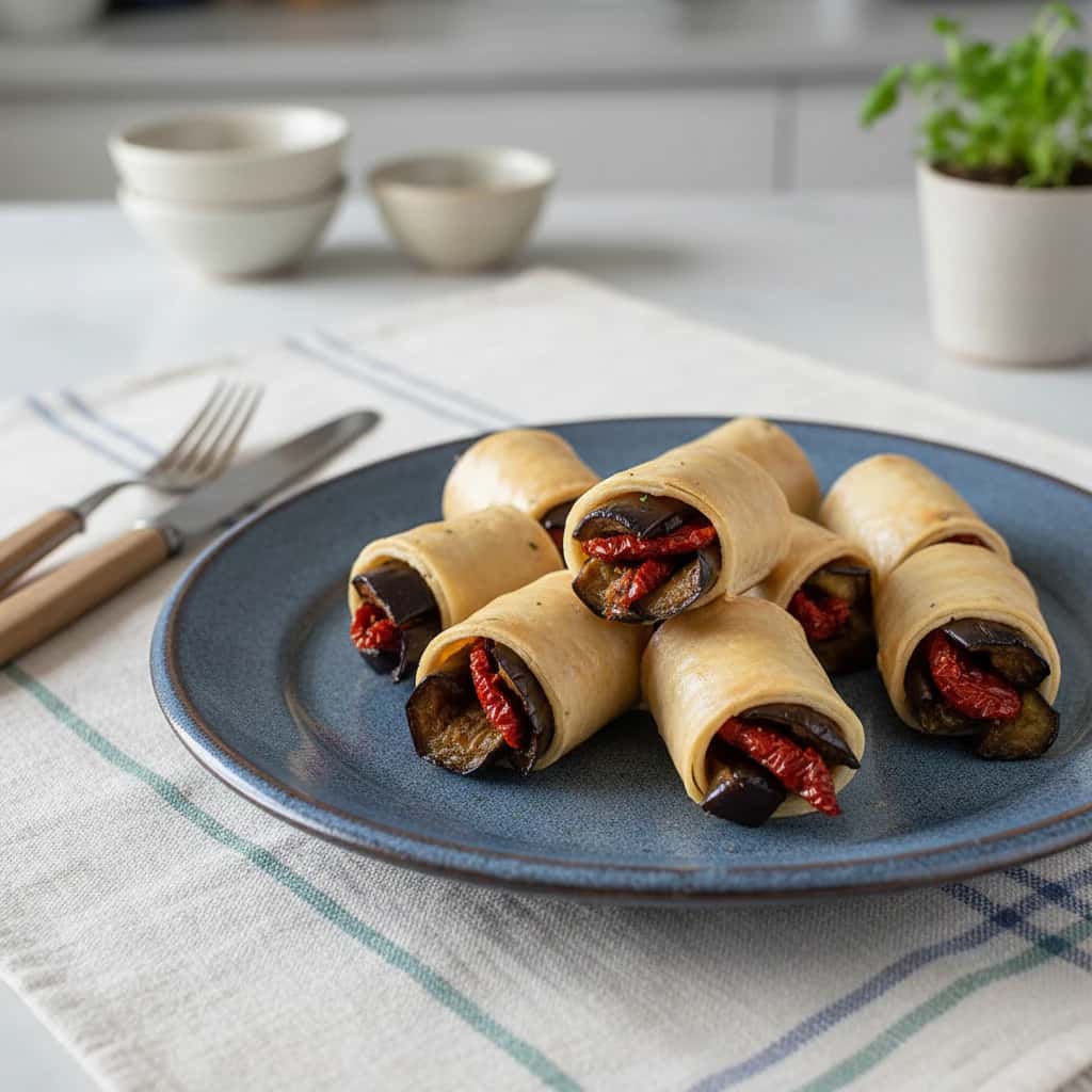 Enroladinhos de Berinjela Caseiros