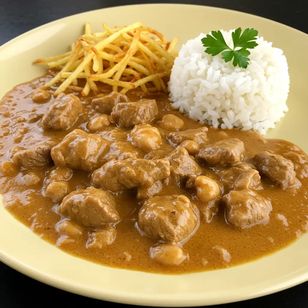 Estrogonofe de Filé Mignon ao Conhaque