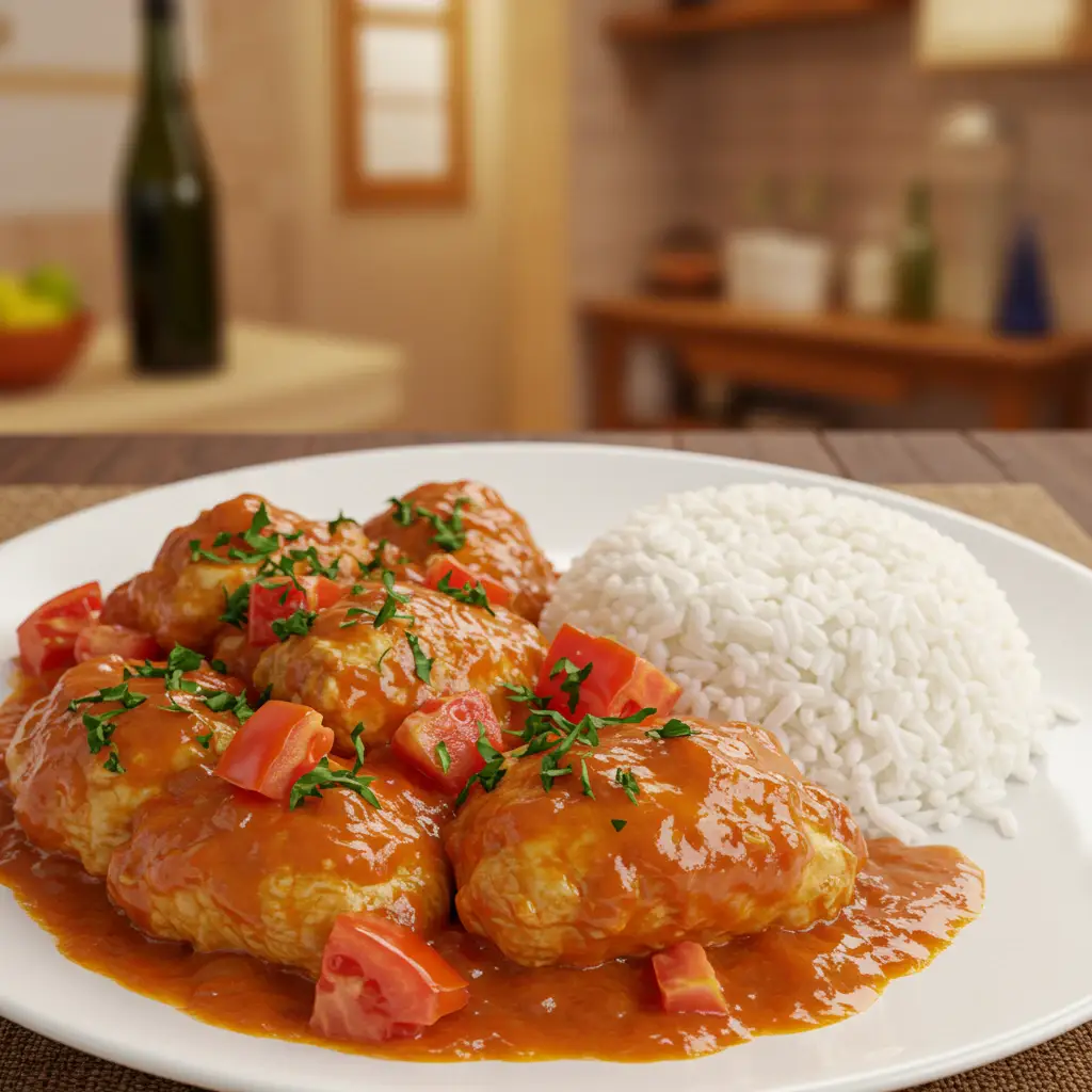 Frango ao Molho de Tomate Caseiro