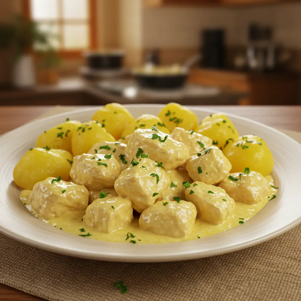 Frango Cremoso com Batata: Econômico e Delicioso