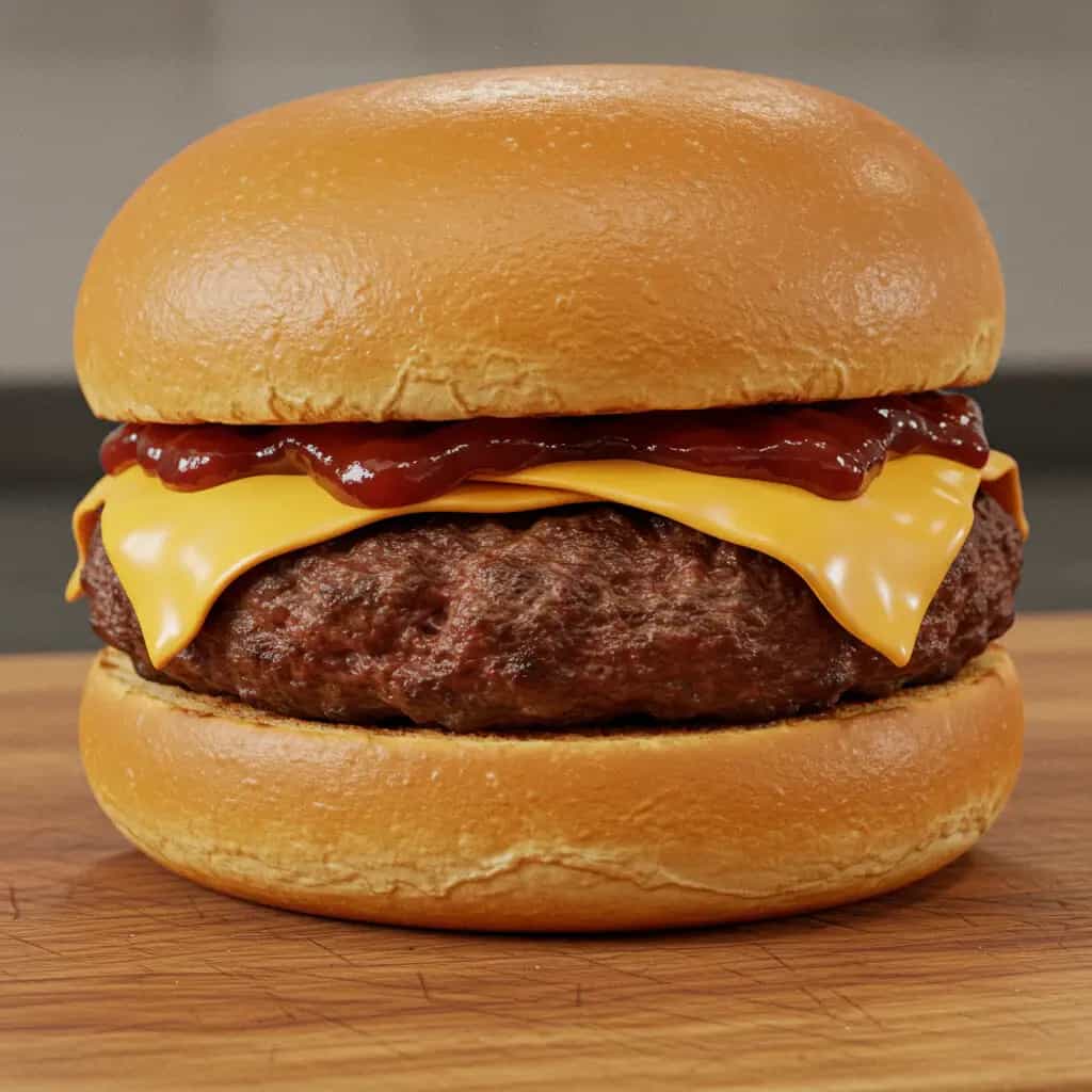 Hambúrguer de Frango com Barbecue de Framboesa