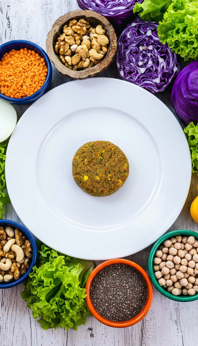 Hambúrguer de Grão-de-Bico Caseiro