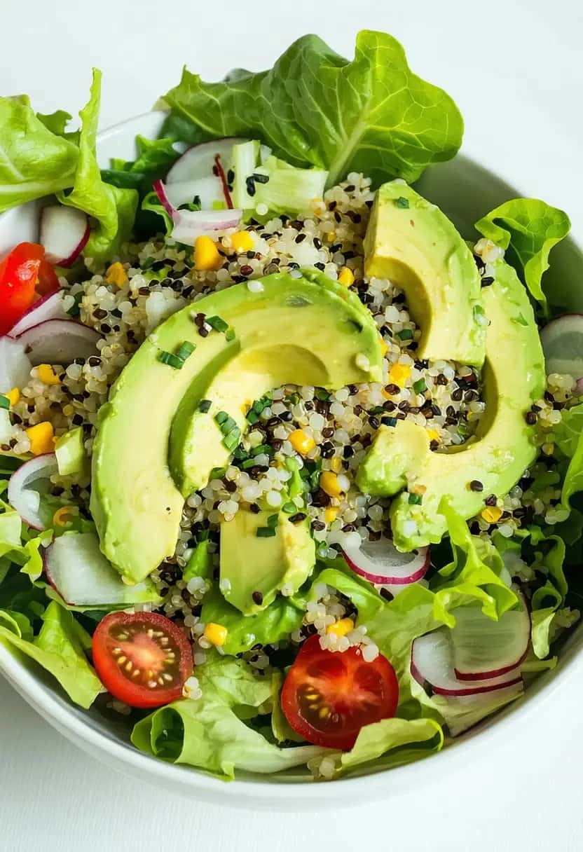 Salada Quinoa & Abacate: 100% Vegetal
