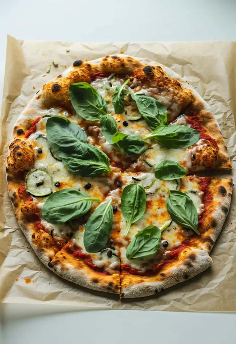 Pizza Caseira de Vegetais