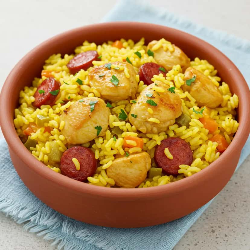 Meu Jambalaya Brasileiro Delicioso